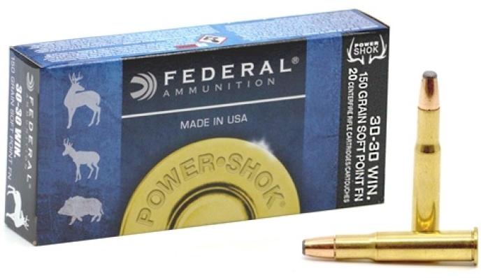 Federal Premium Power-Shok .30-30 Winchester 150 Grain Soft Point Flat Nose