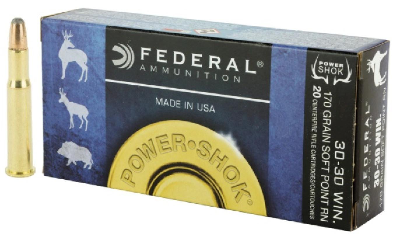 Federal Premium Power-Shok .30-30 Winchester 170 Grain Round Nose Soft Point
