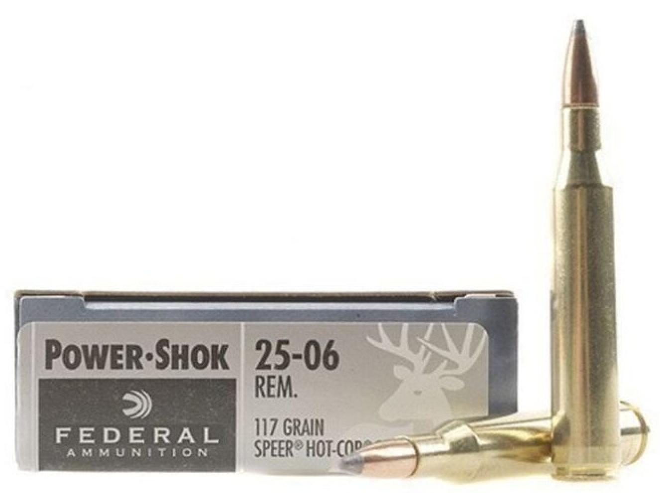Federal Premium Power-Shok 25-06 Remington 117 Grain Jacketed Soft Point Info