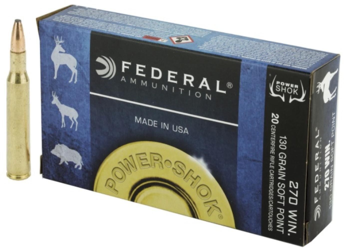 Federal Premium Power-Shok .270 Winchester 130 Grain Soft Point