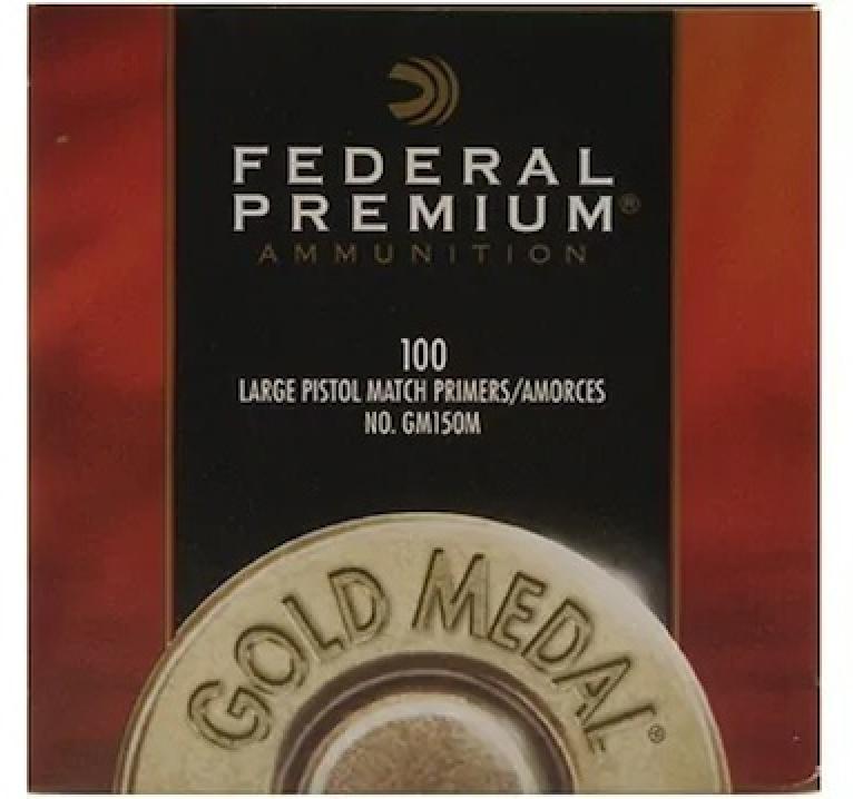 Federal Premium Gold Medal #150 Large Pistol Match Primer