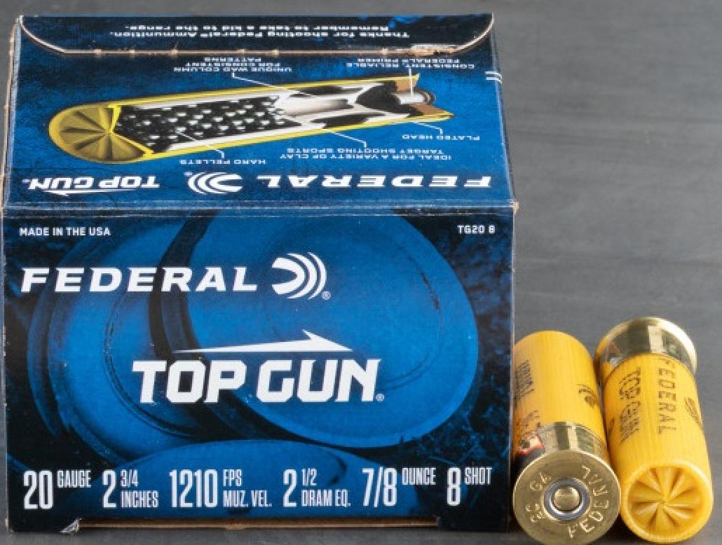 Federal Premium Top Gun Target Load 20 Gauge #8 Shotshells Info