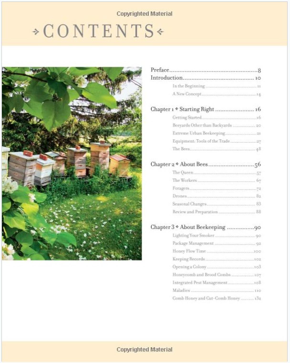 Backyard Beekeeper Contents Page 1