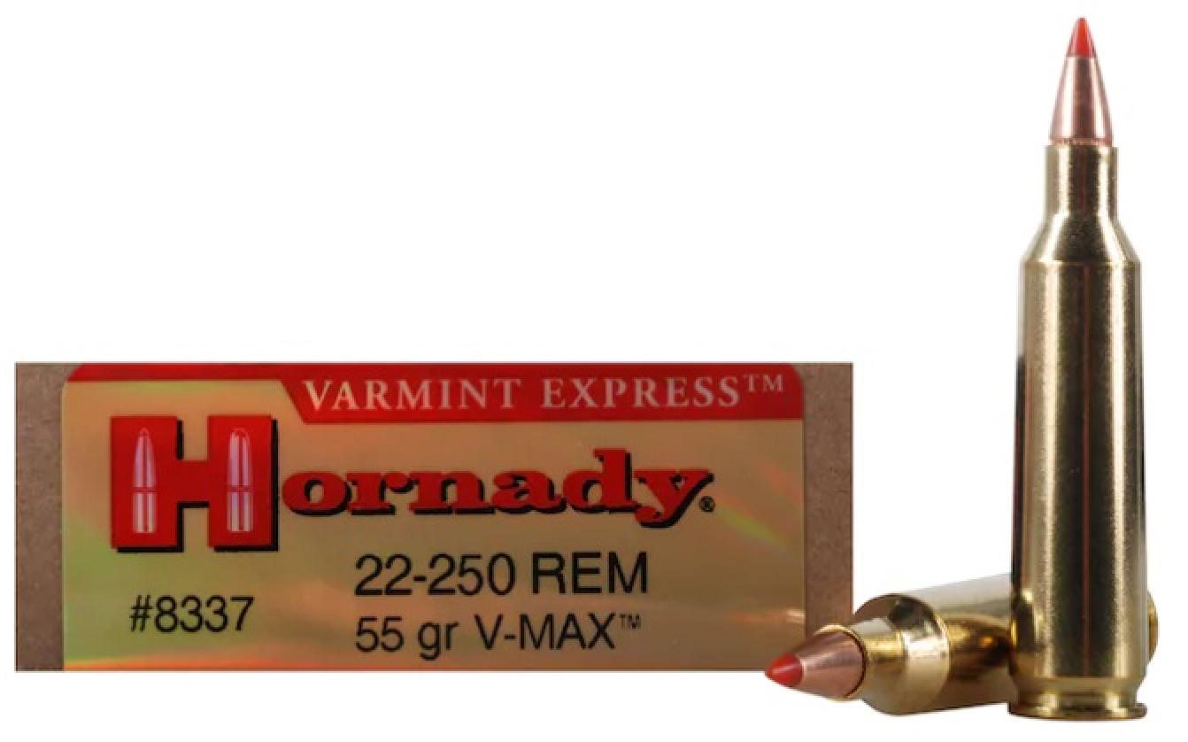 Hornady Varmint Express 22-250 Remington 55 Grain V-MAX Info