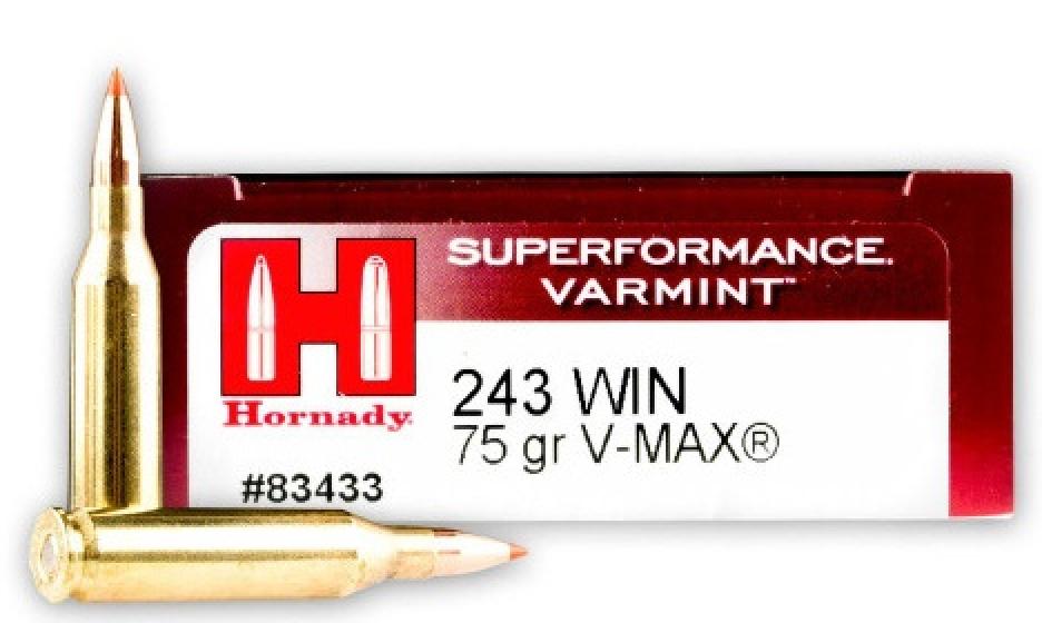 Hornady Superformance Varmint 243 Winchester 75 Grain V-MAX Info