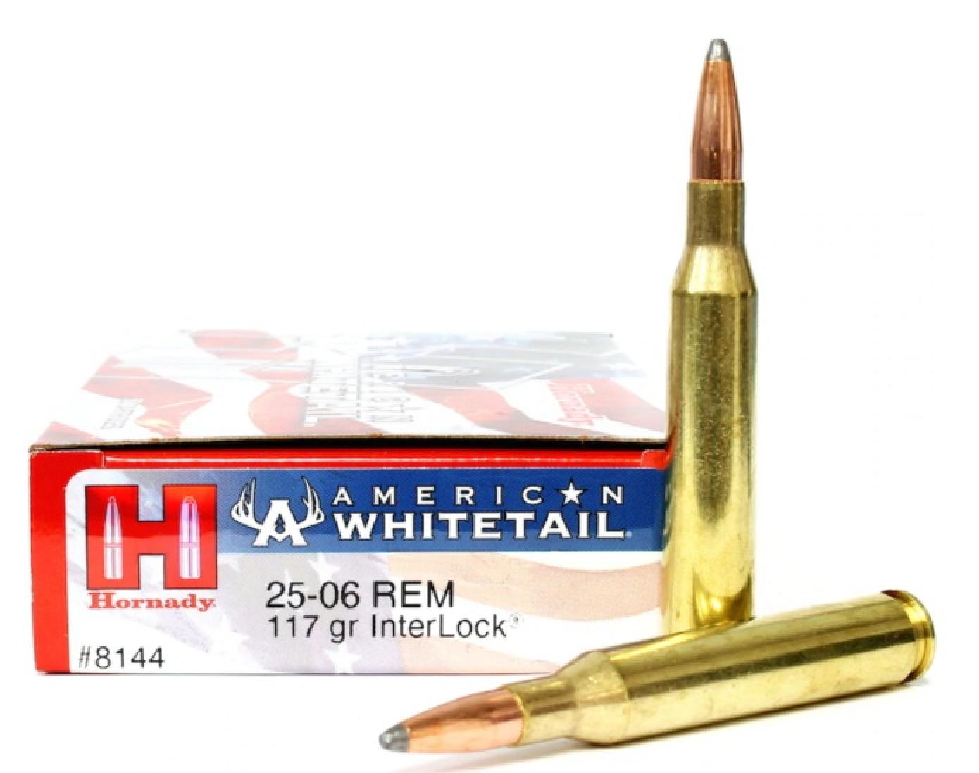 Hornady American Whitetail 25-06 Remington 117 Grain Interlock Spire Point Boat Tail Info