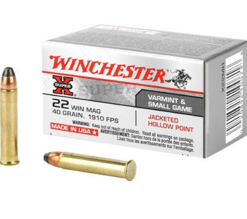 Winchester Super-X 22 Winchester Magnum Rimfire (WMR) 40 Grain Jacketed Hollow Point