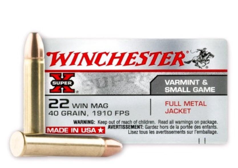 Winchester Super-X 22 Winchester Magnum Rimfire (WMR) 40 Grain Jacketed Hollow Point
