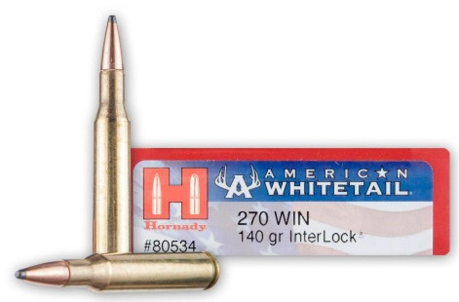 Hornady American Whitetail® 270 Winchester 140 grain InterLock® SP 