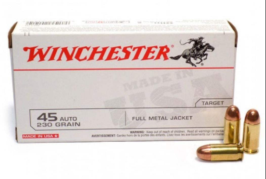 Winchester USA 45 ACP 230 Grain Full Metal Jacket
