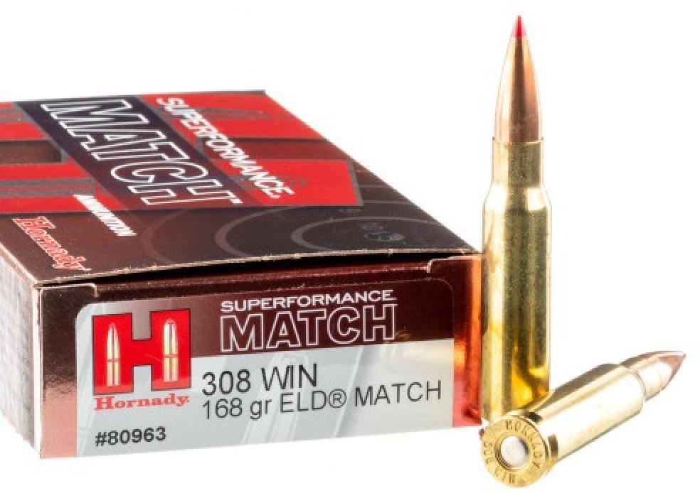 HHornady Match 308 Winchester 168 grain ELD® Match