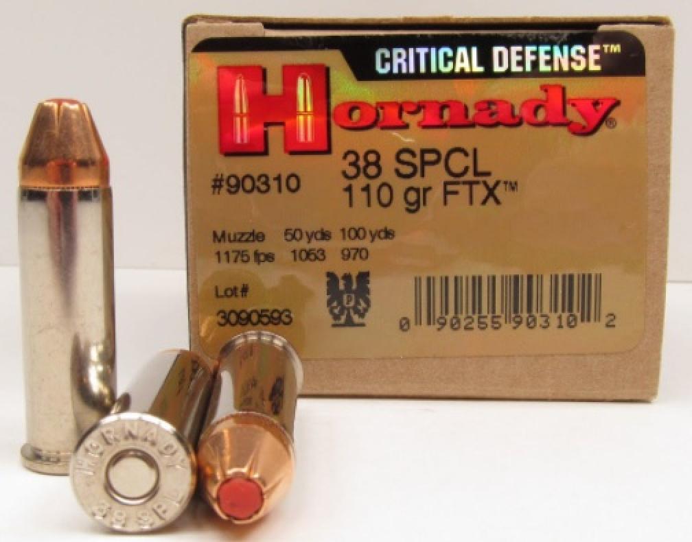 Hornady Critical Defense 38 Special 110 grain FTX