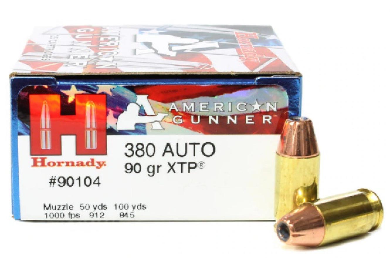 Hornady American Gunner 380 ACP 90 grain XTP Jacketed Hollow Point