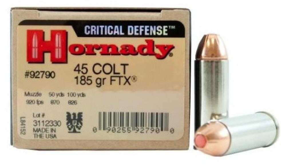 Hornady Critical Defense 45 Colt (Long Colt) 185 Grain FTX