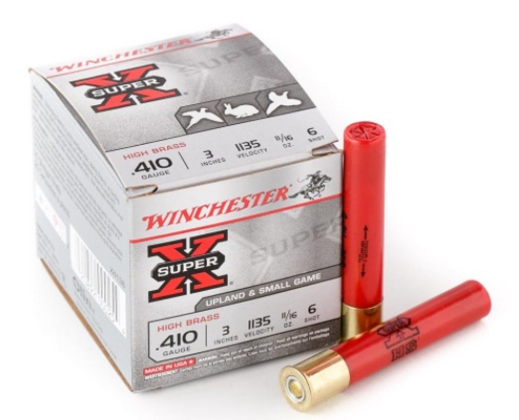 Winchester Super-X High Brass 410 Bore 3" 11/16 oz #6 Shot 