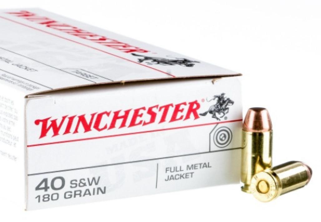 Winchester USA 40 S&W 180 Grain Full Metal Jacket