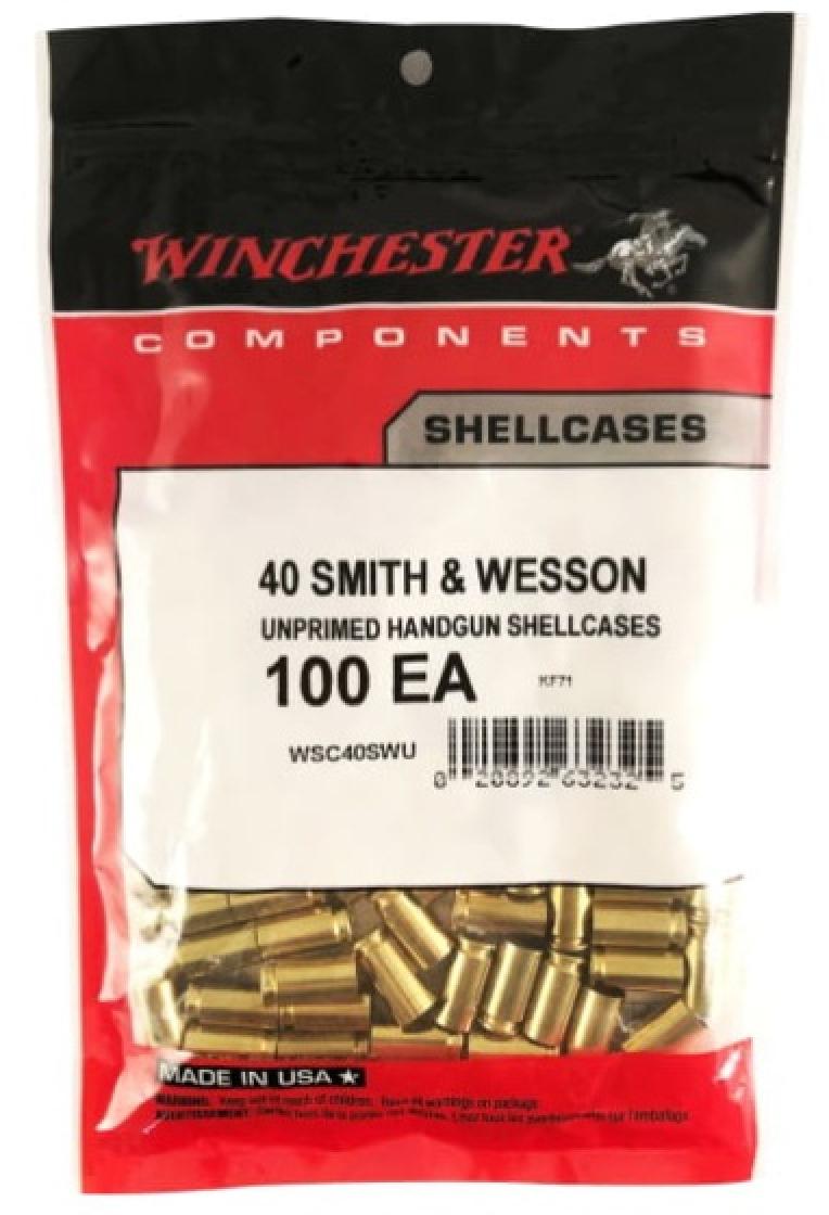 Winchester 40 Smith & Wesson Brass Unprimed