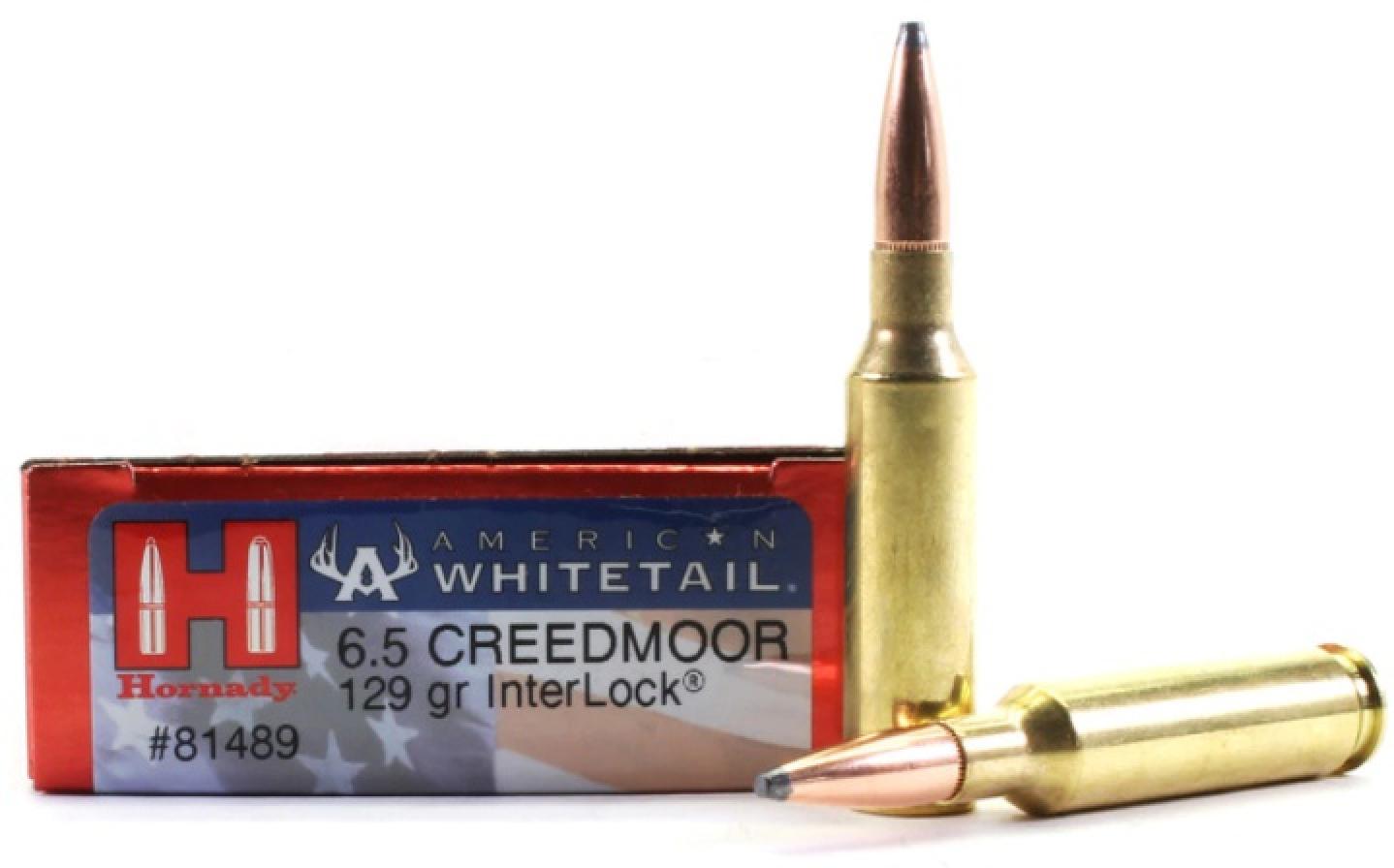 Hornady American Whitetail 6.5 Creedmoor 129 Grain Interlock Spire Point