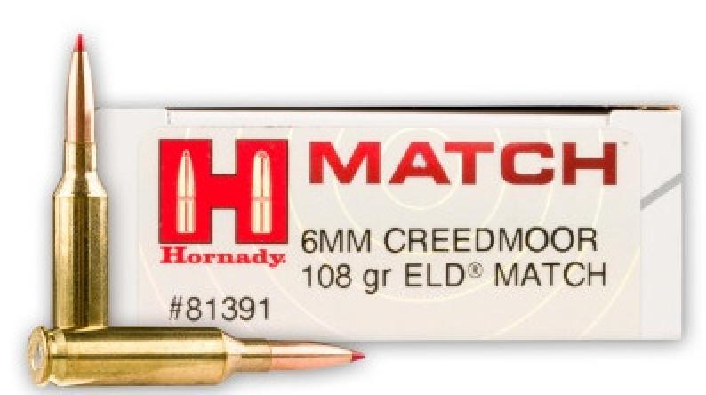 Hornady Match 6mm Creedmoor 108 grain ELD