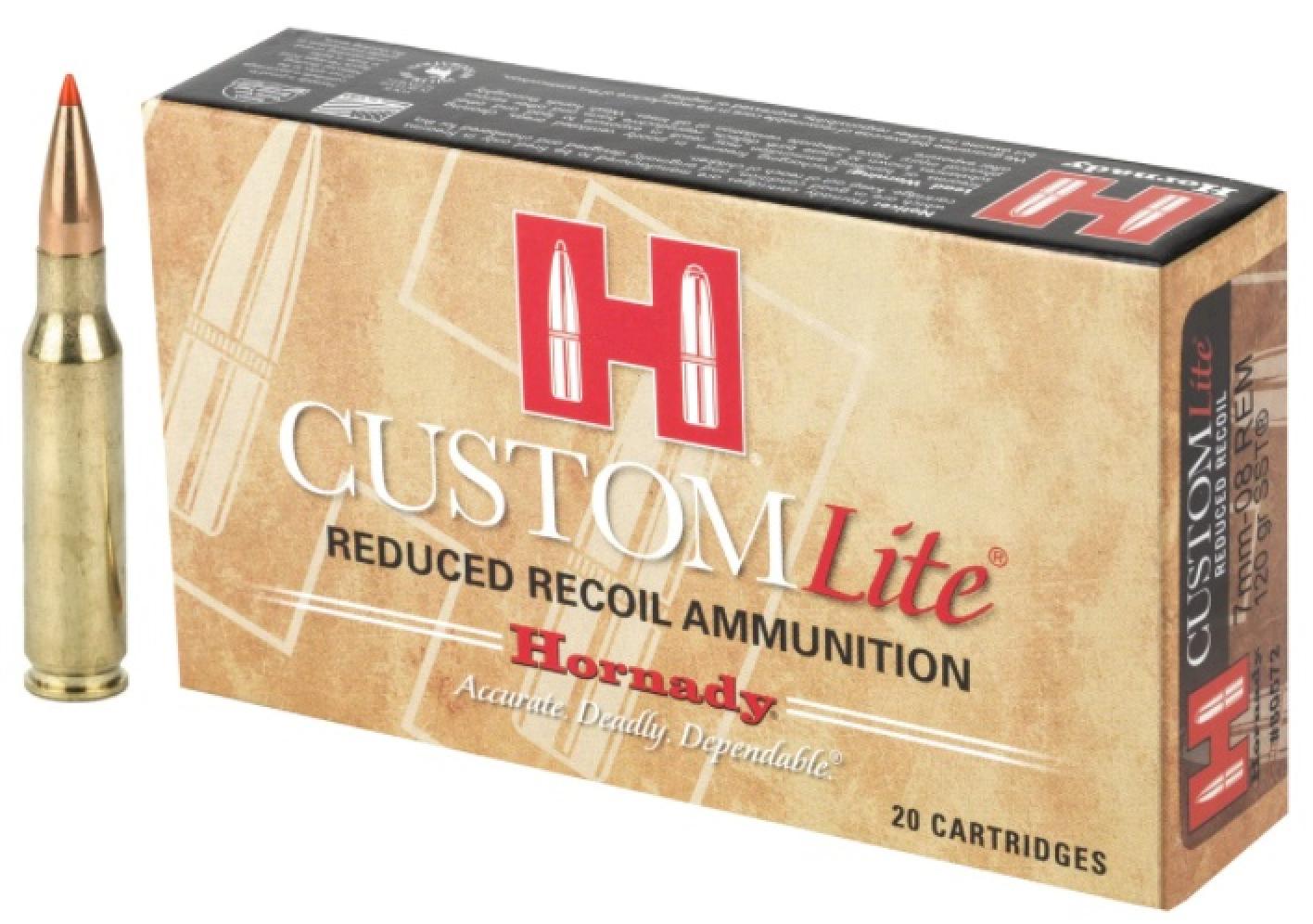 Hornady Custom Lite 7mm-08 Remington 120 grain SST
