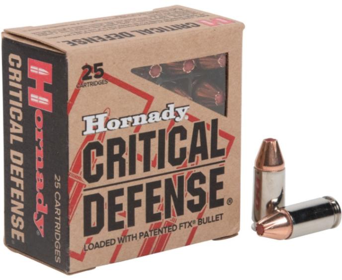 Hornady Critical Defense 9mm Luger 115 Grain FTX 