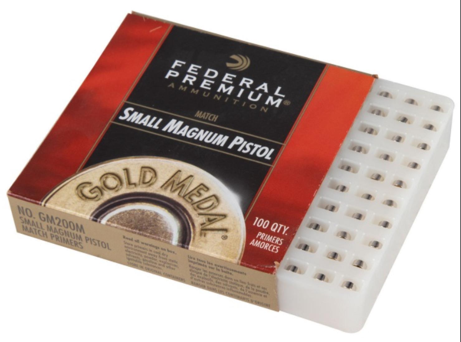 Federal Premium Gold Medal Small Pistol Magnum Match Primer #200M