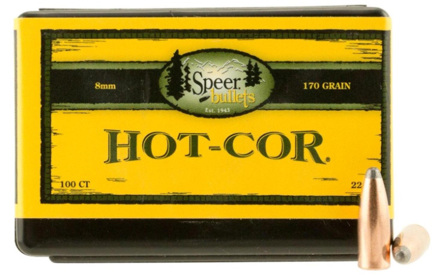 Speer Hot-Cor 8mm (323 Diameter) 170 Grain Semi-Spitzer