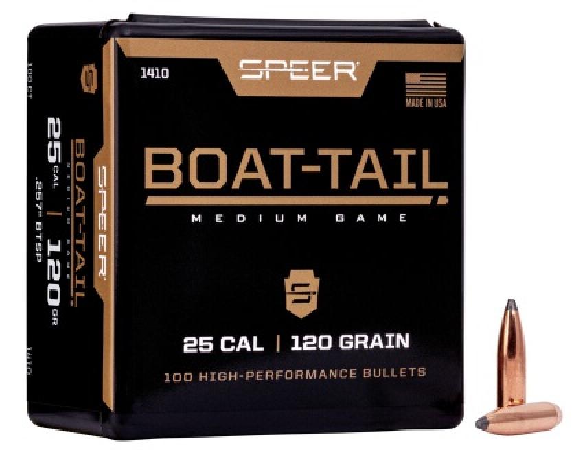 Speer 25 Caliber (257 Diameter) 120 Grain Spitzer Boat Tail