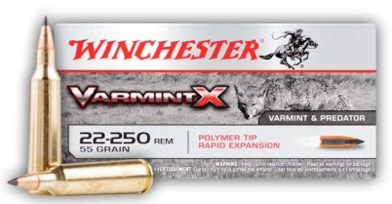 Winchester Varmint X 22-250 Remington 55 Grain Polymer Tip