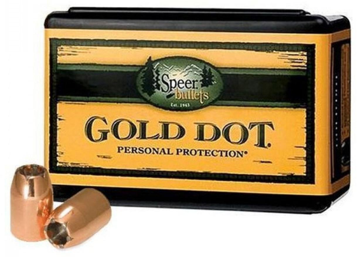 Speer Gold Dot Personal Protection 45 Caliber (451 Diameter) 185 Grain Bonded Jacketed Hollow Point