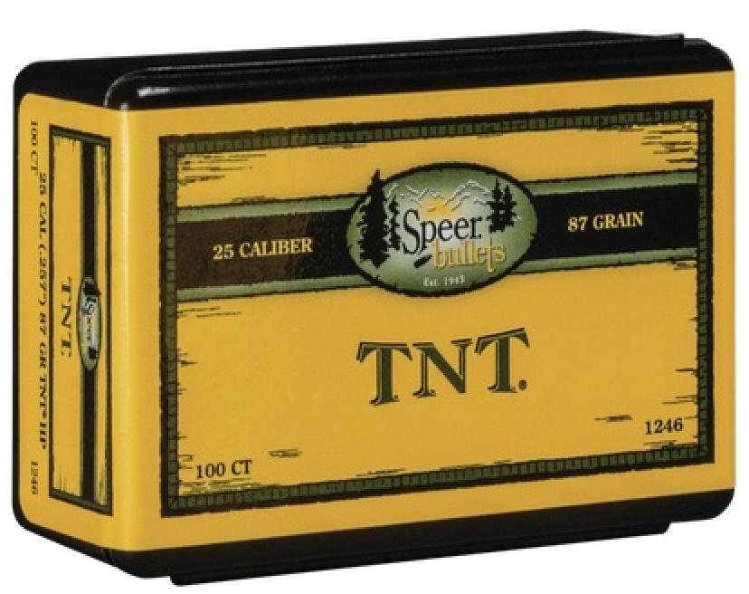 Speer TNT Bullets 25 Caliber (257 Diameter) 87 Grain Hollow Point