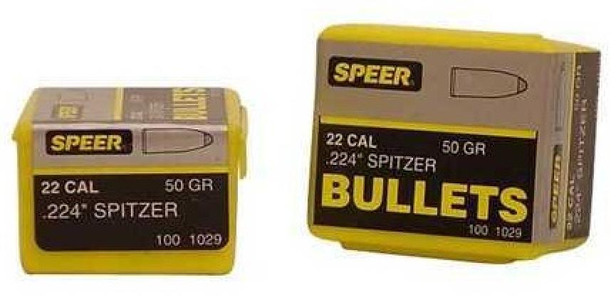 Speer 22 Caliber (224 Diameter) 50 Grain Spitzer