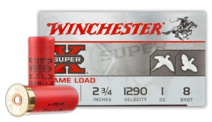 Winchester Super-X Game Load Ammunition 12 Gauge 2-3/4" 1 oz #8 Shot