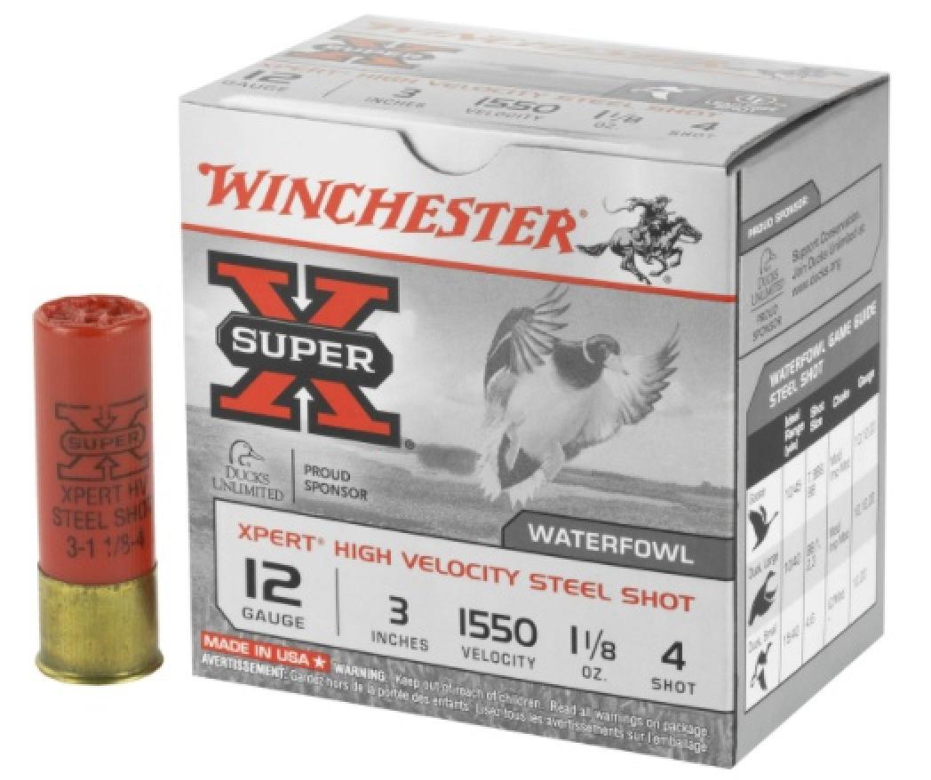 Winchester Xpert High Velocity 12 Gauge 3" 1-1/8 oz #4 Non-Toxic Steel Shot