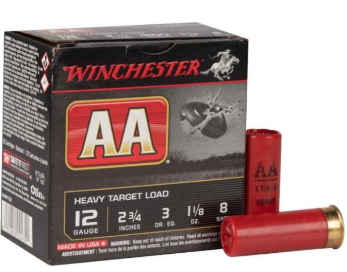 Winchester AA Heavy Target Ammunition 12 Gauge # 8 Shotshells