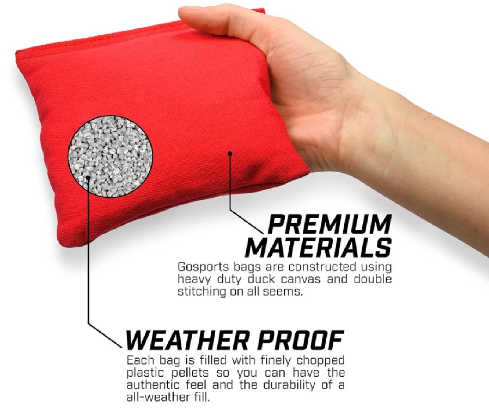 GoSports Premium All-Weather Duck Cloth Cornhole Bean Bag Set