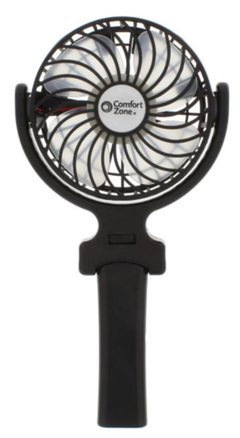 Comfort Zone 4 inch Handheld Rechargeable Fan