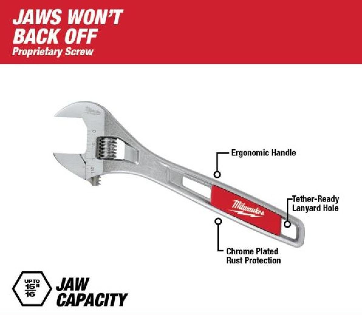 Milwaukee Adjustable Wrench 6 in