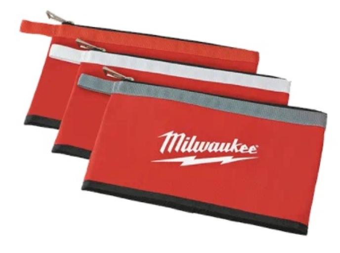 Milwaukee Zipper Pouches 3 Pack