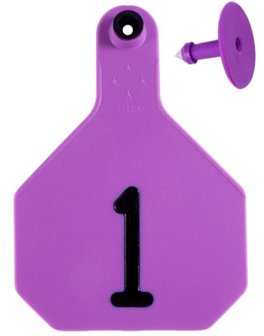 Y-Tex 4-Star Numbered Ear Tags Large #1-25