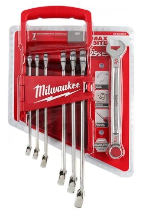 Milwaukee SAE Combination Wrench Set 7 piece
