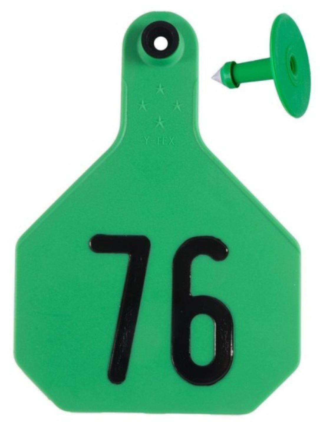 Y-Tex 4-Star Numbered Ear Tags Large #76-100