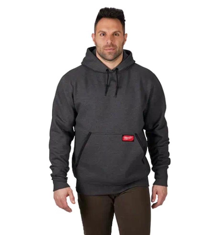 Milwaukee Heavy Duty Pullover Hoodie Gray Front