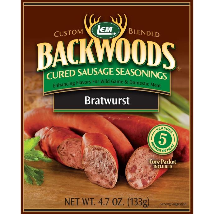 LEM Backwoods Bratwurst Cured Sausage Seasonings 5lbs