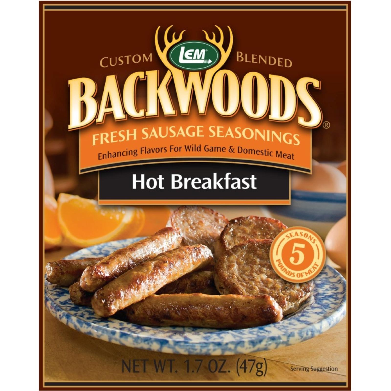 LEM Backwoods Hot Breakfast Fresh Sausage Seasonings 5lbs