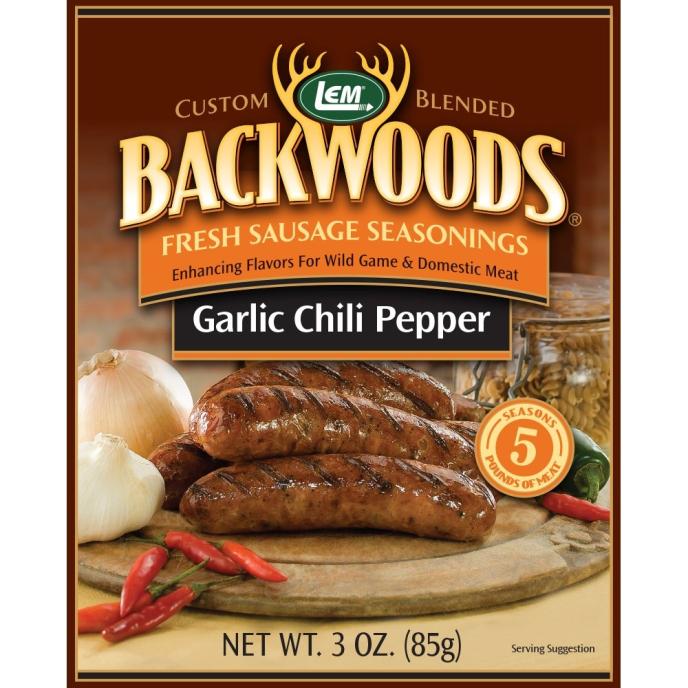 LEM Backwoods Garlic Chili Pepper Fresh Sausage Seasonings 