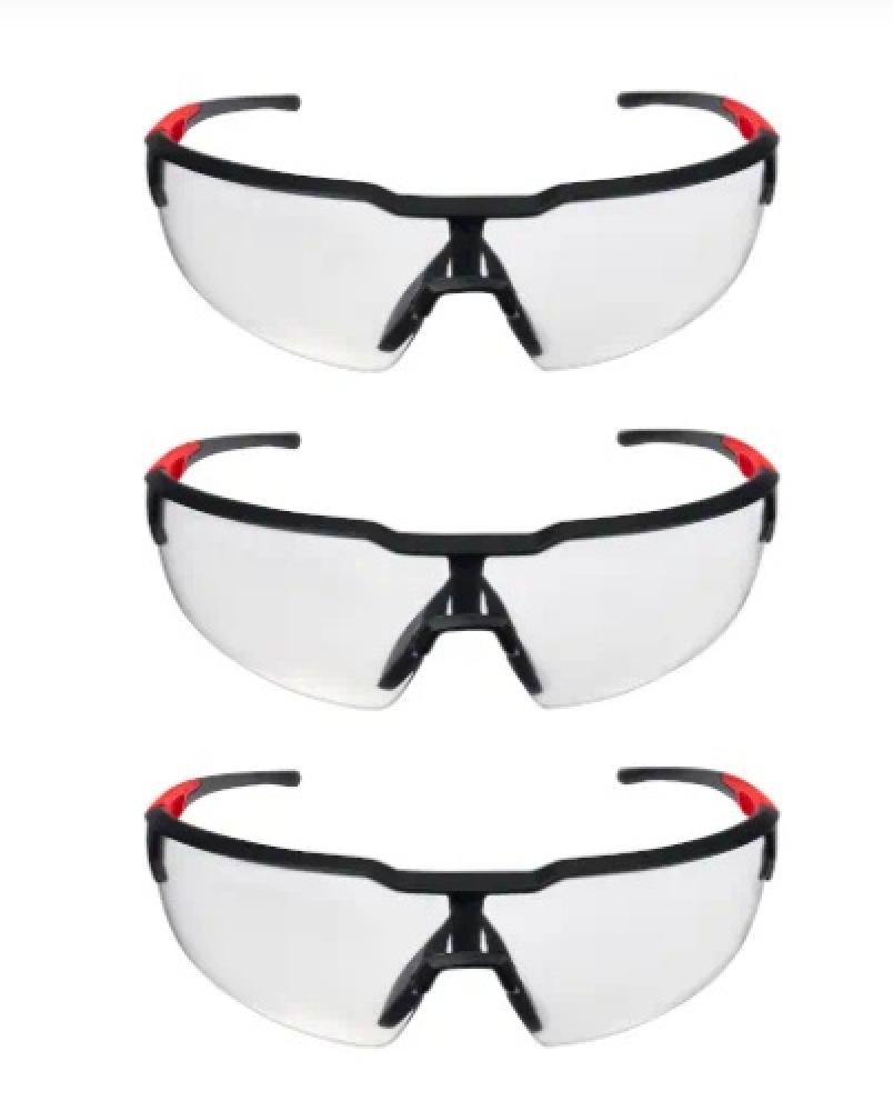 Milwaukee Anti-Scratch Safety Glasses Front 3 Pack