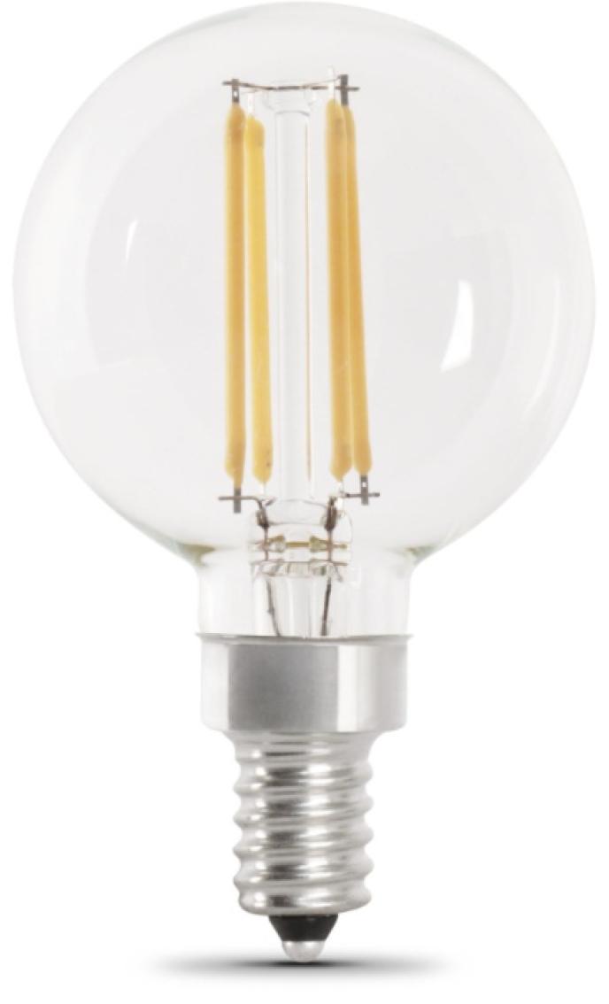 Feit Electric LED 40 Watt Equivalent 350 Lumen Dimmable Candelabra Light Bulb
