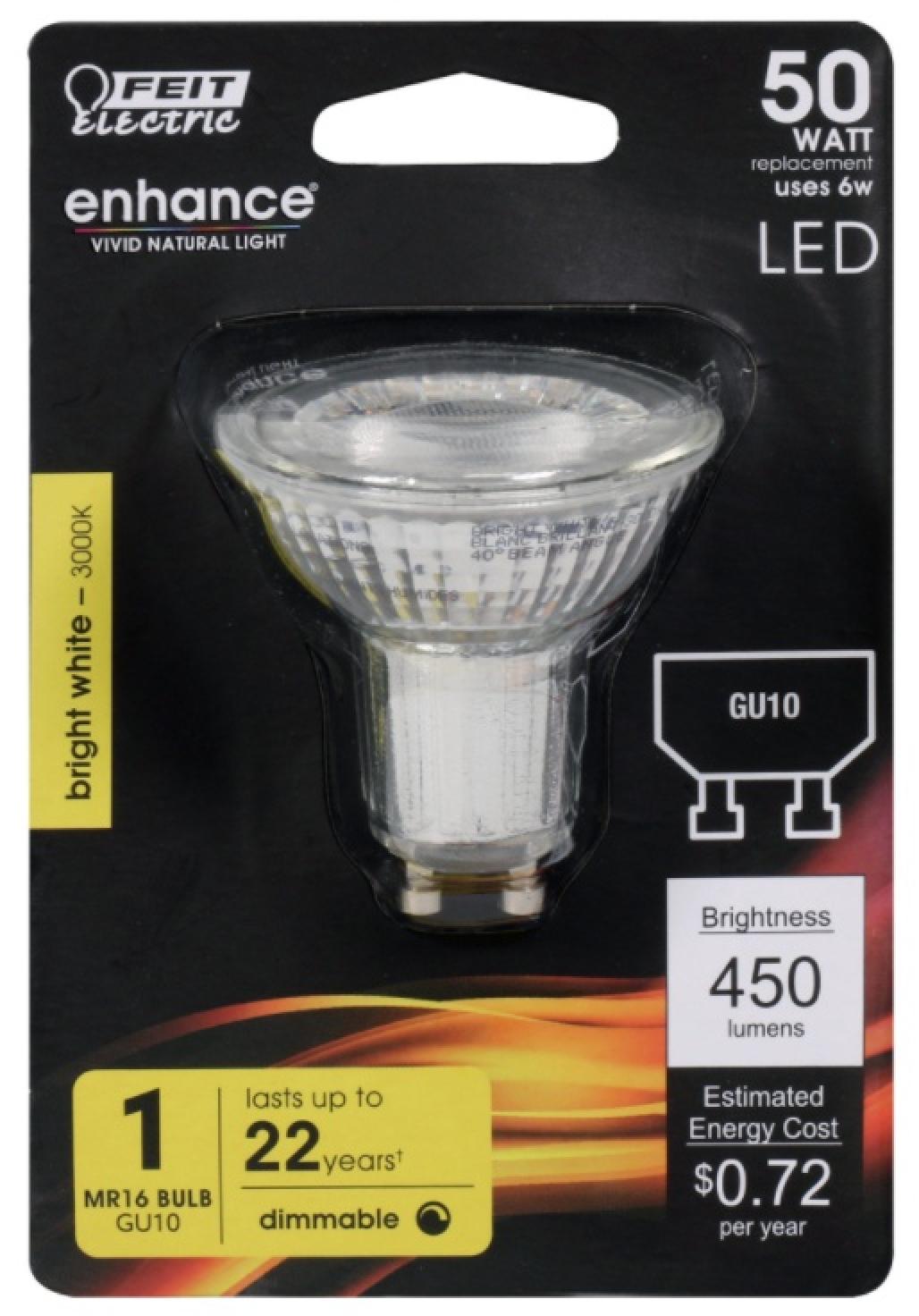 Feit Electric LED 50 Watt Equivalent 450 Lumen Dimmable Light Bulb