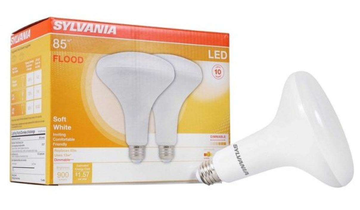 Sylvania LED 85 W Equivalent Soft White Dimmable Flood Light Bulb (2 Pack)